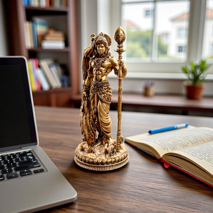 Kartikeya Murugan Statue – Premium Home & Office Decor Idol with Peacock and Vel - Fabzie - Home Decor Elegance