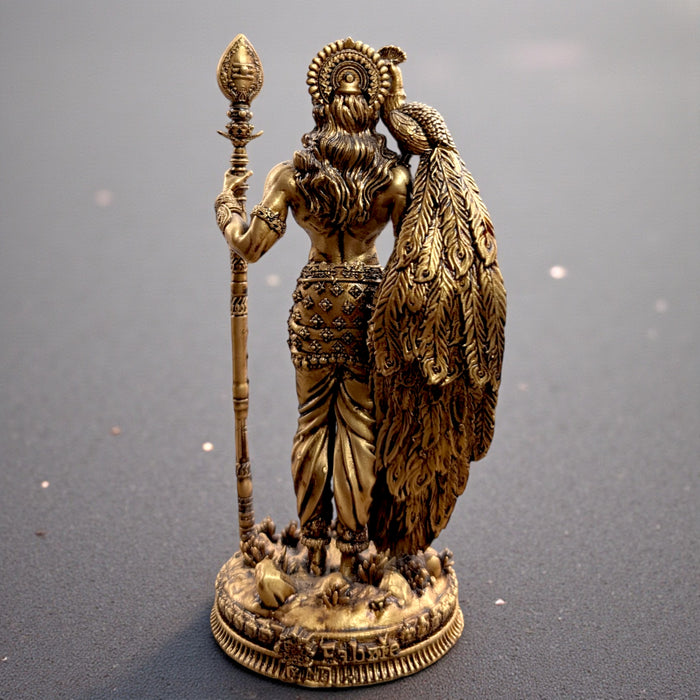 Kartikeya Murugan Statue – Premium Home & Office Decor Idol with Peacock and Vel - Fabzie - Home Decor Elegance